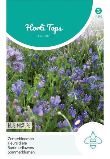 [02-014896] Zomerbloemen BLAUWE tinten - ca 2 g