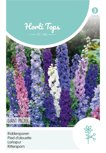 [02-015325] Delphinium, Riddersporen Giant Pacific - ca 0,5 g