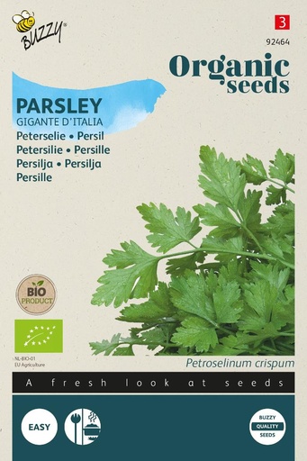 [02-092464] Bio - Persil à feuilles GIGANTE D'ITALIA - ca 2 g