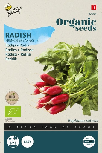 [02-092546] Bio - Radis FRENCH BREAKFAST 3 - ca 2,5 g