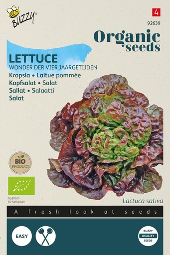 [02-092639] Bio - Laitue pommée MERVEILLE DES 4 SAISONS - ca 1 g