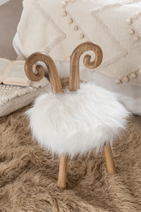 [JOL-96132] Stoel Oor Schaap Hout Naturel