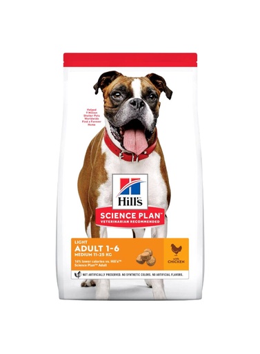 [HILL-7570N] HILL'S Canine Adult Light Medium Chicken - 12kg