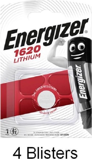 [ENER-CR1620] Energizer Lithium 3V CR1620 - 1 Bat. 