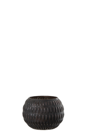 [JOL-95235] Theelichthouder Bal Streep Glas Large