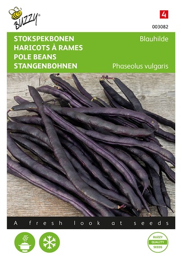 [02-003082] Haricots à rames colorés BLAUHILDE - ca 30 g