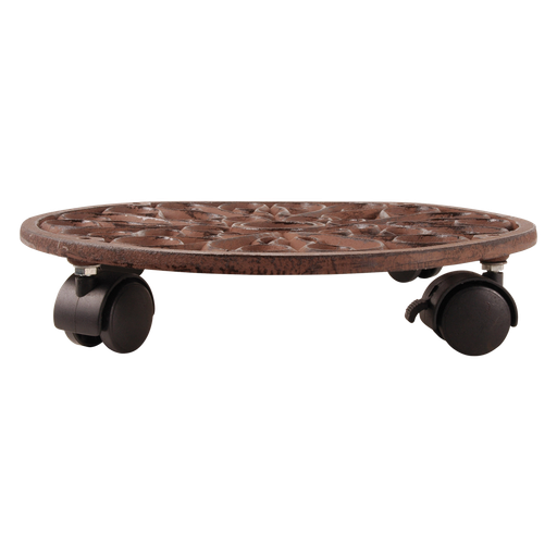 [ESS-TG130] CAST IRON PLANT TROLLEY - ROUND ca. 33 cm