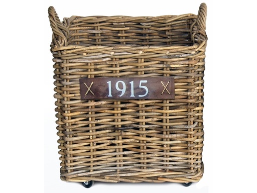 [VDL-901402] HAARDMAND ROTAN BAK m. wielen 50x50x45 cm
