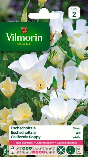 [03-000137] Eschscholzia californica WHITE - ca 1,5 g