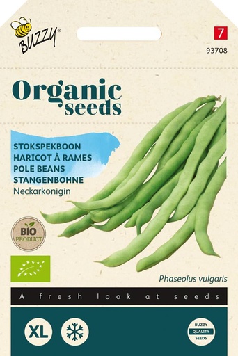 [02-093708] Bio haricots à rames à couper NECKARKÖNIGIN - ca 50 g