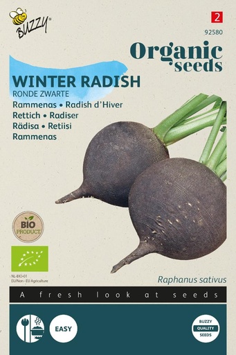 [02-092580] Zwarte rammenas RONDE ZWARTE (BIO) - ca 1 g