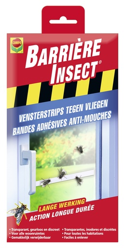 [38089140] COMPO Barrière Insect Vensterstrips Tegen Vliegen - 2x6 st