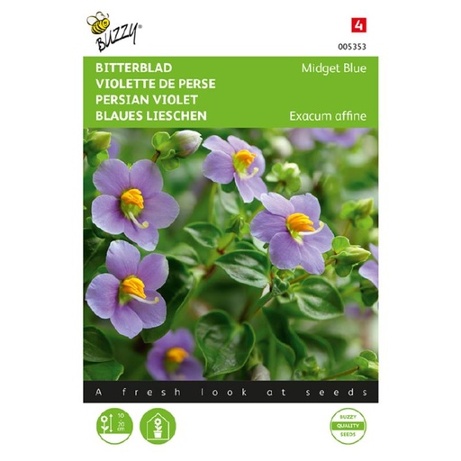 [02-005353] BITTERBLAD - Exacum affine - Midget Blue - ca. 10 z.