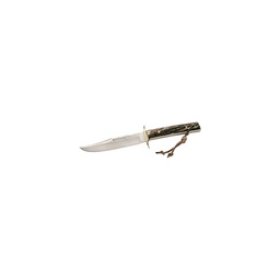 [63MU/POINTER-13] Jachtmes, Muela, Pointer13A,rvs/hersthoorn, etui leer