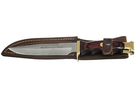 [6425-14cm] Jachtmes, Muela, RANGER-14R,RVS/Pakkahout, leren etui