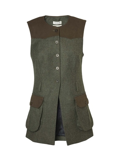 [1200008-6016] Chevalier - Felisa Shooting Tweed Vest Women