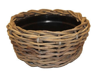 [VDL101011] VDL - DRYPOT CL ROTAN GRIJS D40H20cm