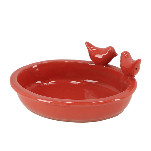 [12-008833] Vogelbad ovaal - Terracotta