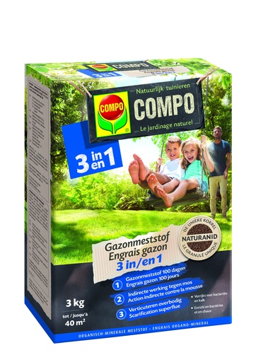 [11-007203] Organische minerale gazonmeststof 3 in 1 - 3kg