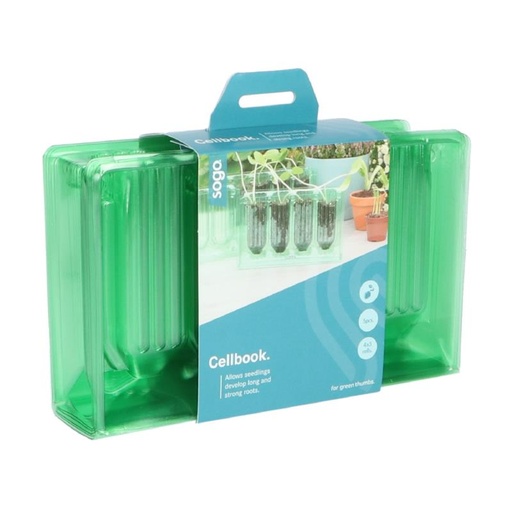 [12-887356] Kweekcel boekje 4 vaks - 3,5 x 10cm - per 5