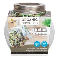 [02-085381] Organic Sprouting pot en verre Mélange épicé
