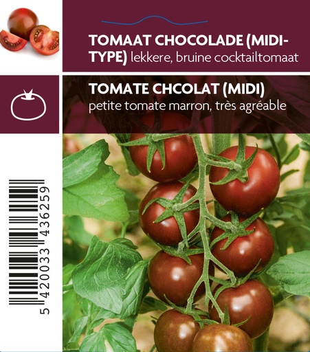 [MR-3625] Tomaat chocolade (midi-type) Bombonera F1 - 1 plantje