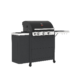 [BC-GAS-2037] Barbecook Stella 3221 gasbarbeque zwart met lades 174x59x119cm
