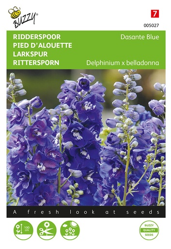[02-005027] Delphinium of Ridderspoor DASANTE BLUE - ca 20 z