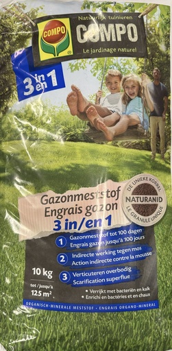 [11-017204] COMPO Organische Meststof 3 in 1 - 10 kg - 7-4-17(8-3) Erk EM035.M