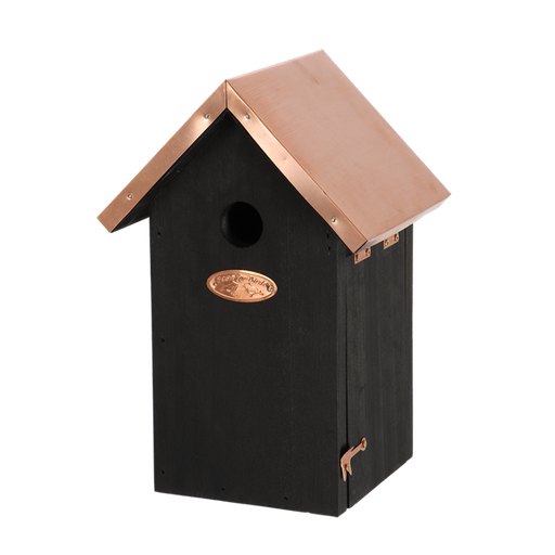[ESS-NK116] Nestkast pimpelmees - koper dak, zwart