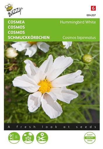[02-004207] Cosmos Hummingbird White ca. 0.3 g