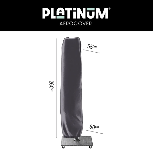[7973] Free Arm Parasol Cover H260x55/90